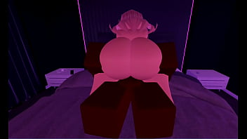 Roblox slut rides black cock