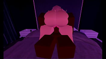Roblox slut rides black cock