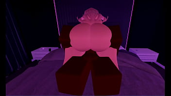 Roblox slut rides black cock