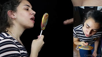 Cum on food cumpilation 10 differents ways for her to enjoy cum