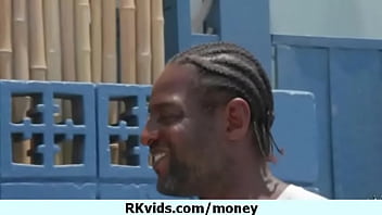 Desperate teen naked in public and fucks to pay rent 14