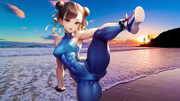 Chun li sem roupa com tesão de bikini