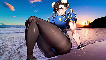 Chun li sem roupa com tesão de bikini
