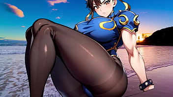 Chun li sem roupa com tesão de bikini