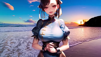 Chun li sem roupa com tesão de bikini
