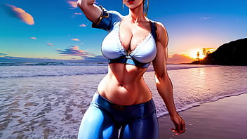 Chun li sem roupa com tesão de bikini