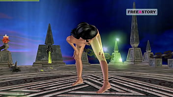 An animated 3d cartoon porn video of a beautiful indian girl fingering her pussy and masturbating using cucumber