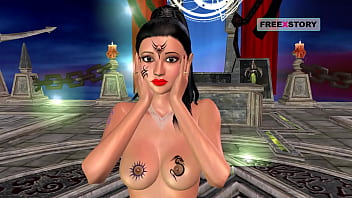 An animated 3d cartoon porn video of a beautiful indian girl fingering her pussy and masturbating using cucumber