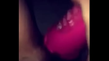 Girl fingering herself with dildo