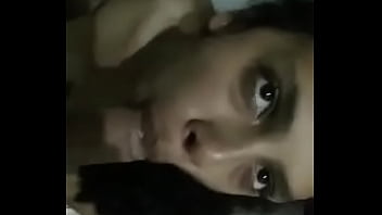 Brunette enjoys sucking cock