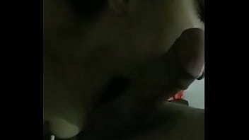 Brunette enjoys sucking cock