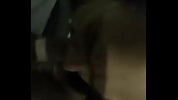 Brunette enjoys sucking cock