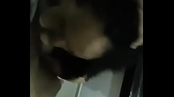 Brunette enjoys sucking cock