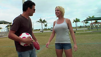 Blonde milf gets picked up at the park and gets young cock stuffed into her pussy