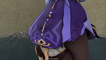 Girl farts on face animation