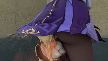 Girl farts on face animation