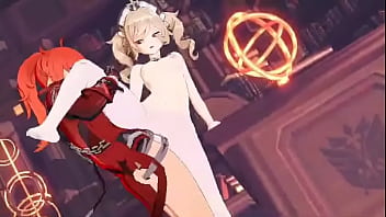 2 jóvenes de anime teniendo sexo