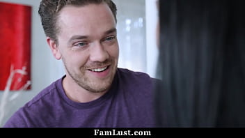 Stepbro and his stepsister were left with just enough time to finish their affair famlust