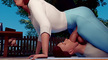 Doing Yoga With A Thicc Athlete Futaonmale thumbnail