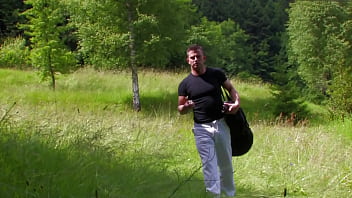 Doggystyle in a forest