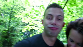 Doggystyle in a forest