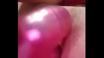 Girlfriend playing with dildo