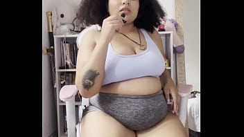 Bbw farts on microphone with thight shorts joi