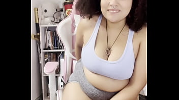 Bbw farts on microphone with thight shorts joi