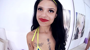 Italyana cute tattoed italian girl sucks huge cock pov blowjob and cum swallow Italyana cute tattoed italian girl sucks huge cock pov blowjob and cum swallow