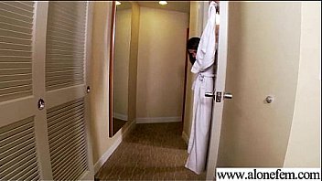 Horny girl insert in her holes all kind of things clip 18