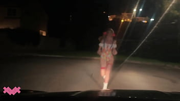Clown queen millie morgan takes jay romero for halloween tricks or treats