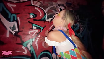 Clown queen millie morgan takes jay romero for halloween tricks or treats