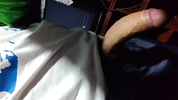 Big cock of young man ends up cumming in spurts