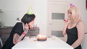 Birthday gift strapon riding ass to mouth 69