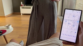 "who wins " my girlfriend challenges me to finish a sudoku while masturbating
