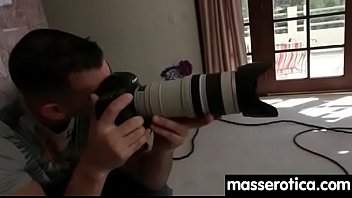 Teen eats milf pussy at oily threesome 13