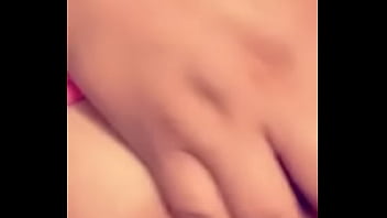 Licking fingers and rubbing tits for me