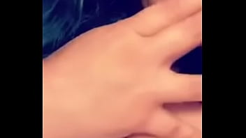 Licking fingers and rubbing tits for me
