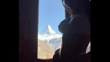 Myself masturbating thinking about my neighbor's cock while my cuckold husband is working