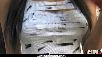 Black ho sucks on white dicks in a group blowjob 29