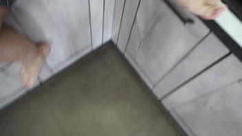 Slutty neighbor fucked on the kitchen counter