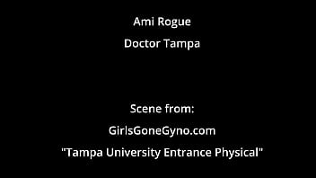 Freshman gets mandatory hitachi orgasm from doctor tampa ami rogue