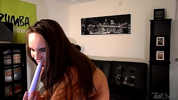 Teal conrad puts her bunny ears & sticks a tail plug in her tight ass