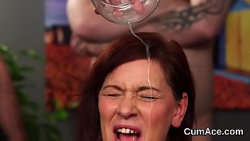 Passionate teen loves a deepthroat and quite a bit of load on her face