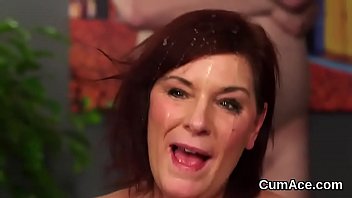 Passionate teen loves a deepthroat and quite a bit of load on her face