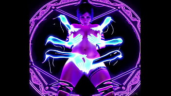 Lara croft in an halloween nightmare or dream