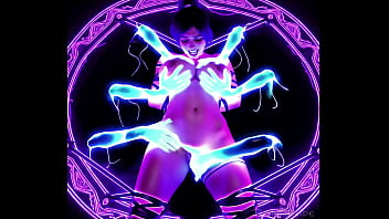 Lara croft in an halloween nightmare or dream