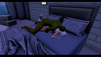 A monster won't leave after sex