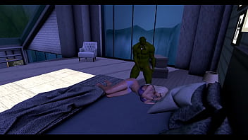 A monster won't leave after sex