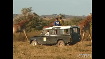 Yelena schieffer enjoys a gangbang after the safari